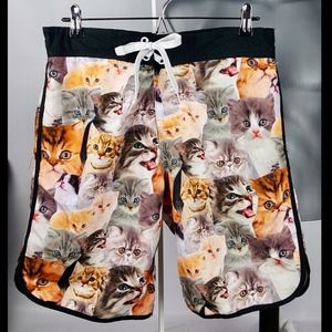 Bioworld Swim Kitty Cat Trunksboard Shorts Medium Poshmark
